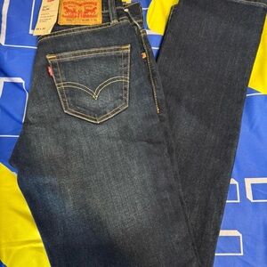 Levi's Men's Dark Blue Slim Straight Jeans